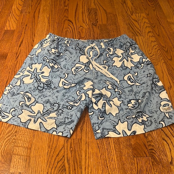 OP Sport Men’s Blue Printed Swim Trunks Size XL - Picture 2 of 3